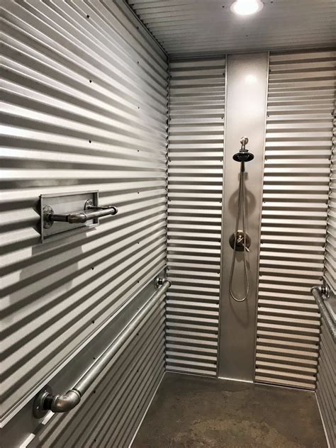 sheet metal shower|corrugated steel for shower.